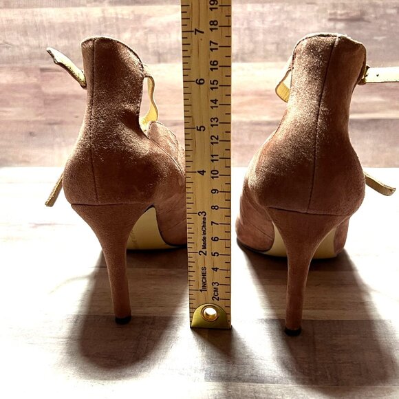Adrienne Vittadini Womens Suede Pointed Toe Heels With Ankle Strap Size 8M - Picture 8 of 12